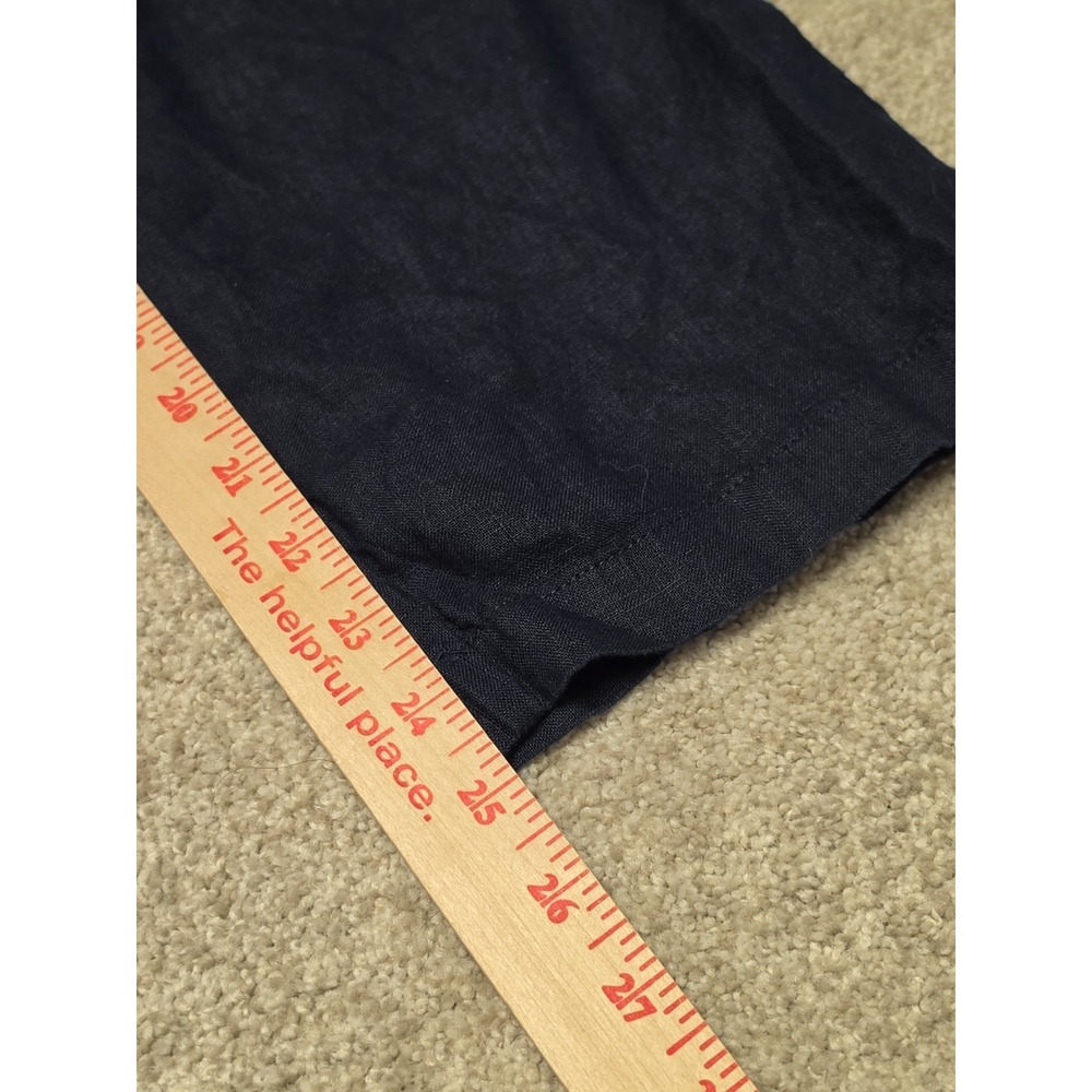 Quince 100% European Linen Pull On Tapered Ankle Pants Deep Navy - Size Small - Picture 7 of 7